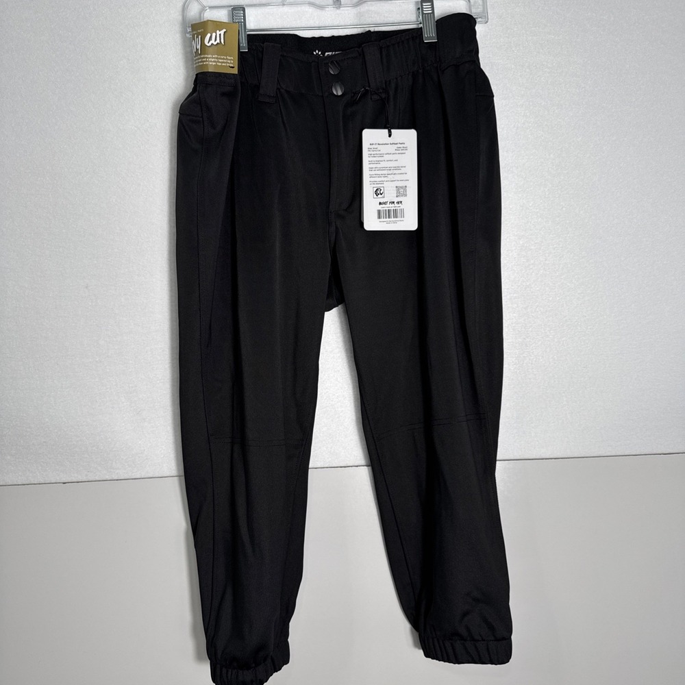 New With Tags Rip-It Women's Curvy Cut Size Small Softball Pants Black NWT